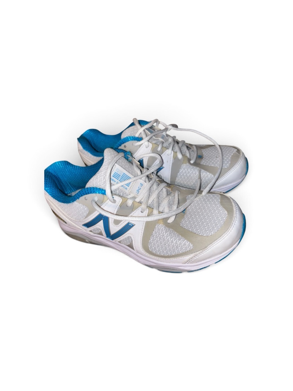 New Balance White and Blue Women's Athletic Sneakers